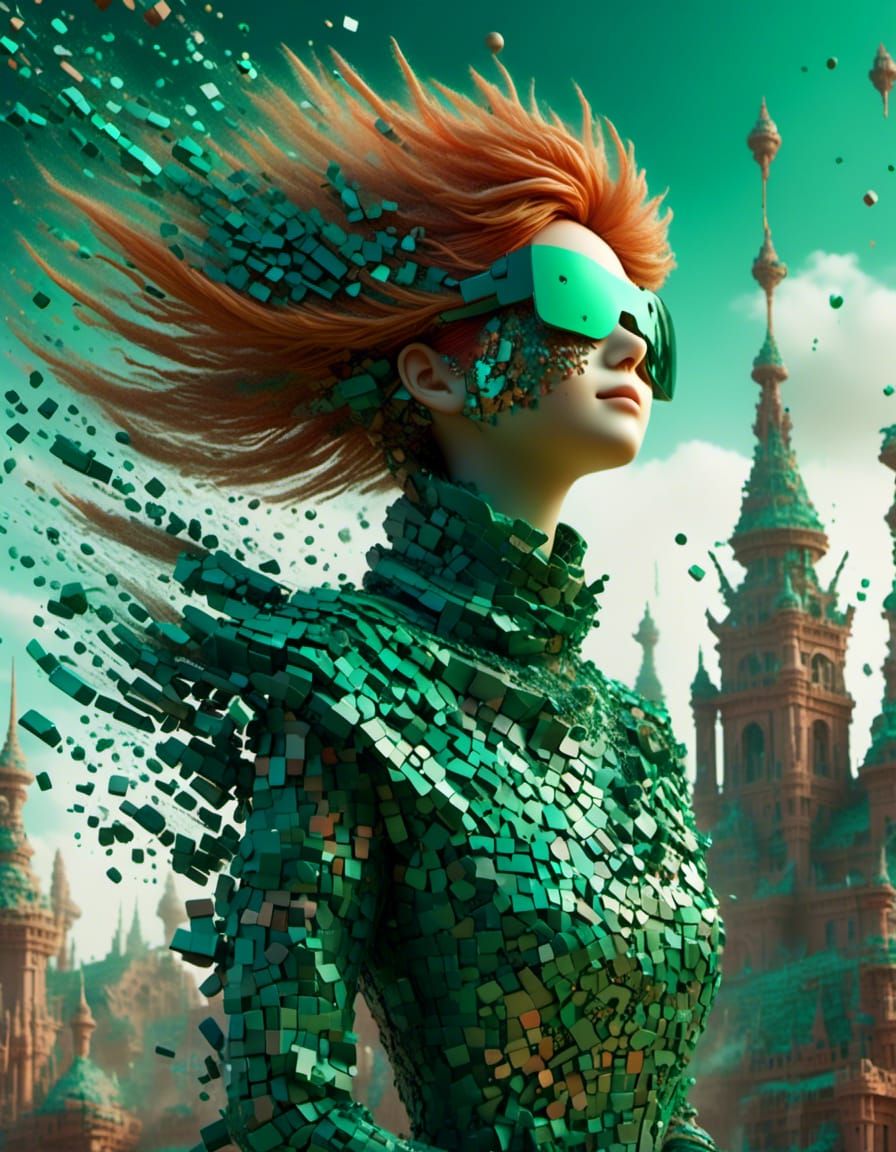 Constructor made of malachite and terracotta 3