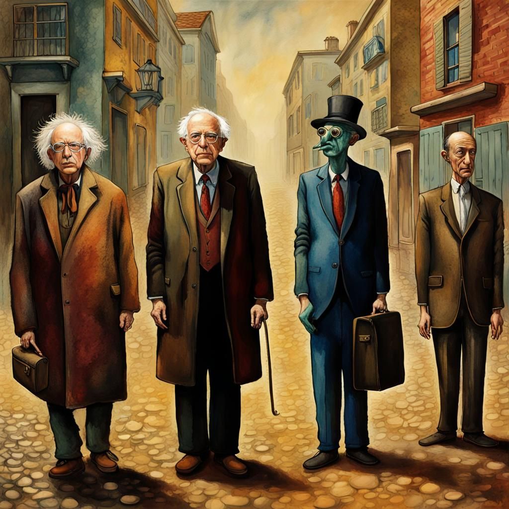 Surreal Dream with Bernie Sanders in Magical Realism