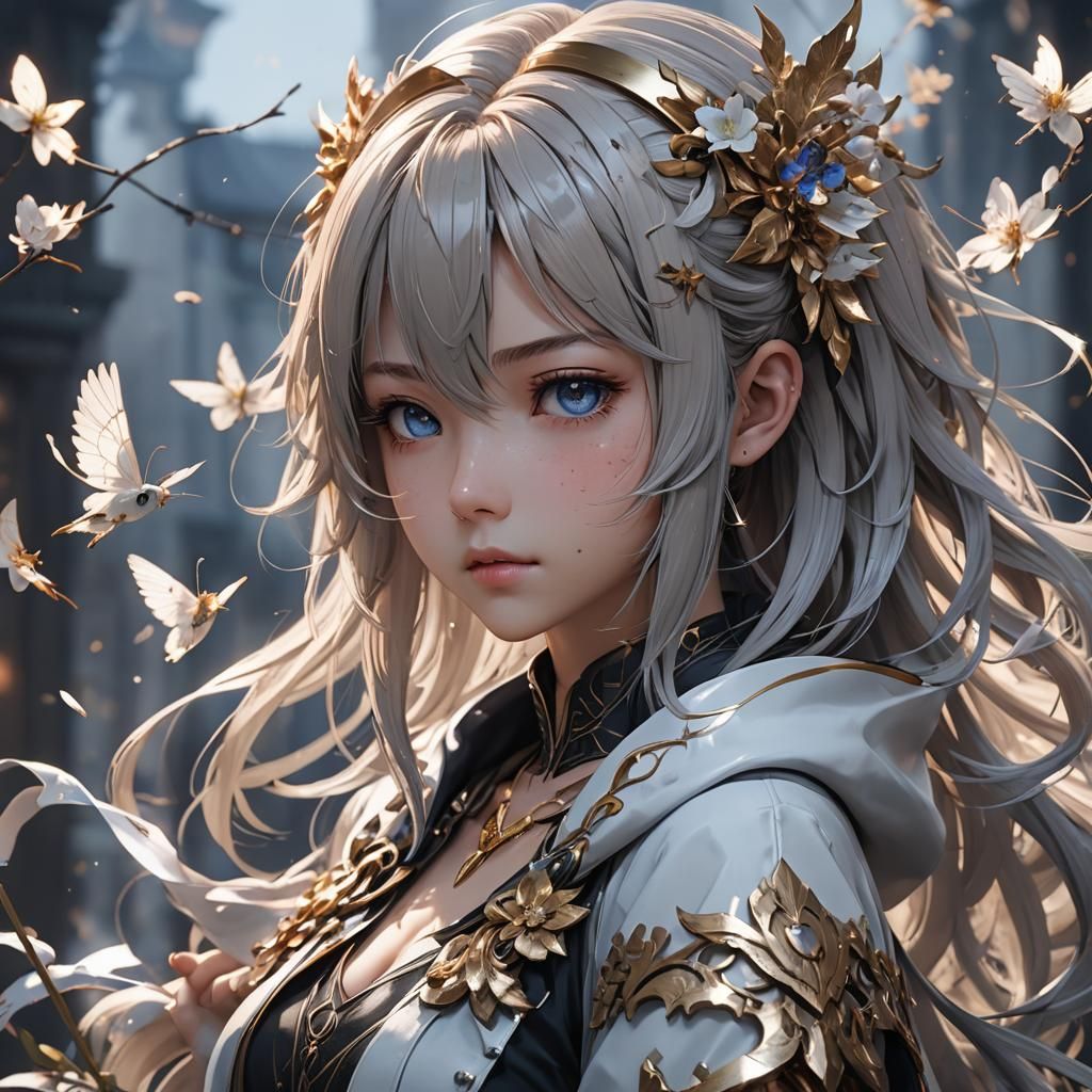 Soulful 3D Anime Art Inspired by WLOP