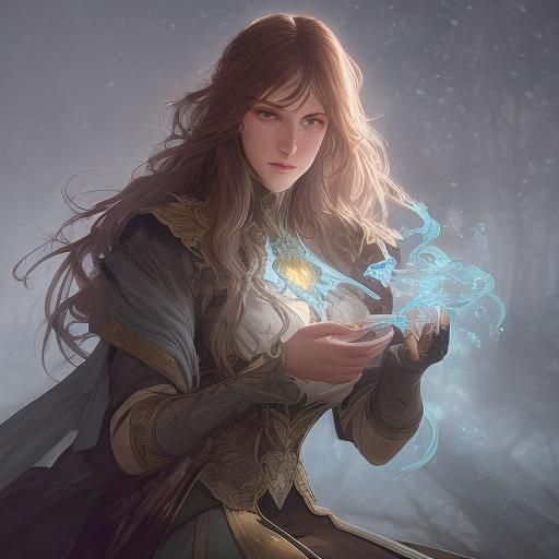 Girls in Winter Park: Hyperdetailed Digital Portrait