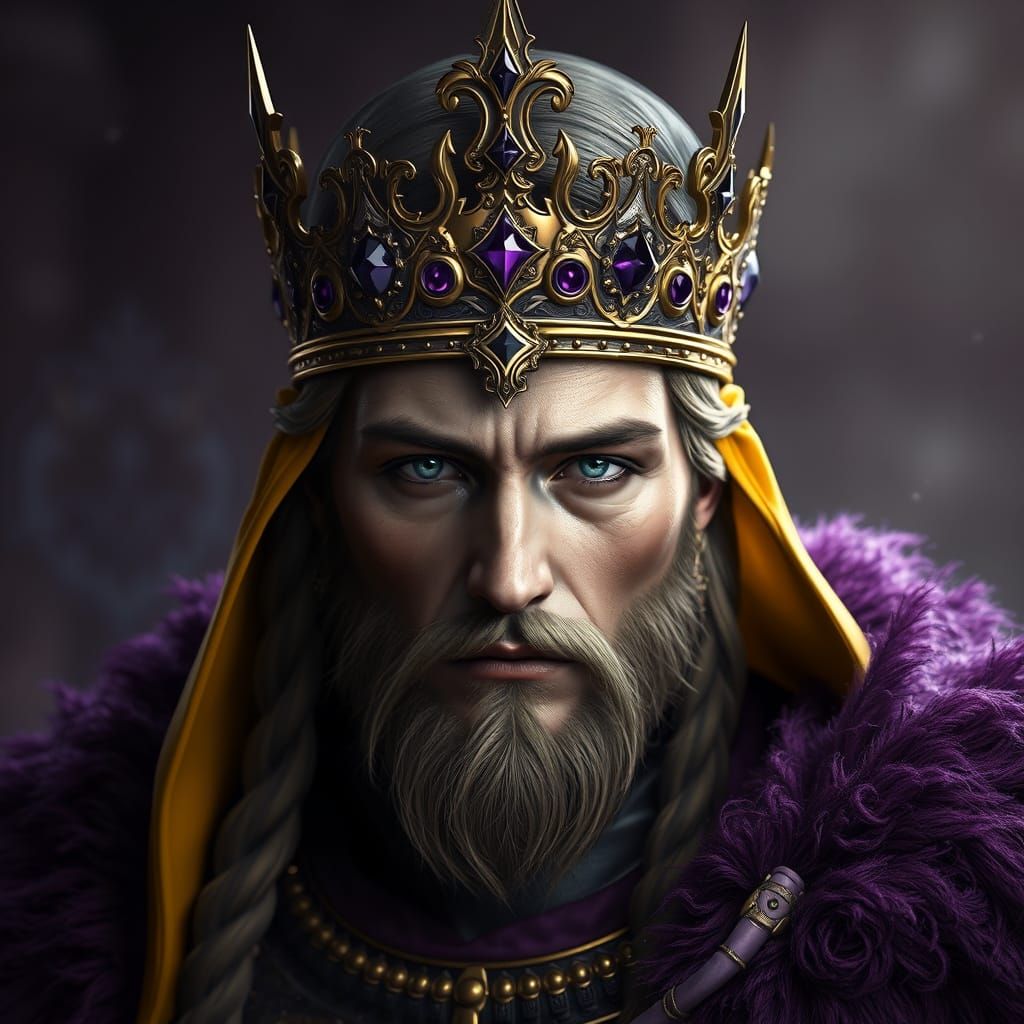Fantasy Royal Portrait in Dark Fantasy Style
