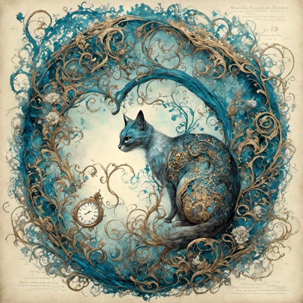 Cheshire Cat Washi Stencil with Jeweled Texture