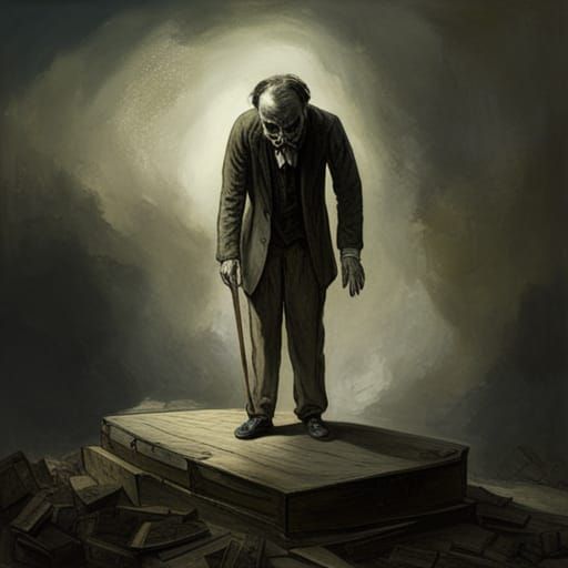 Haunting Sad Clown in Horror Style