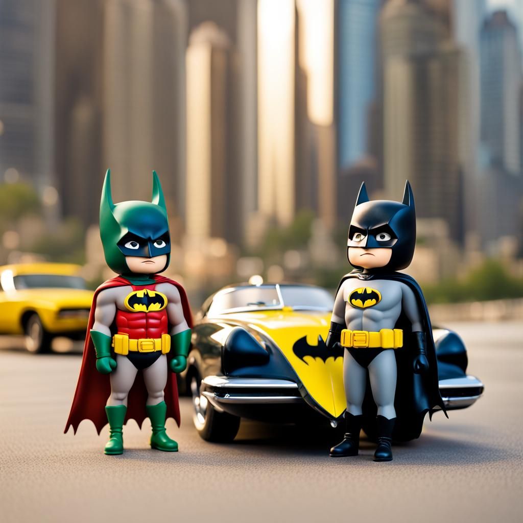 Batman and Robin Bobbleheads by Batmobile