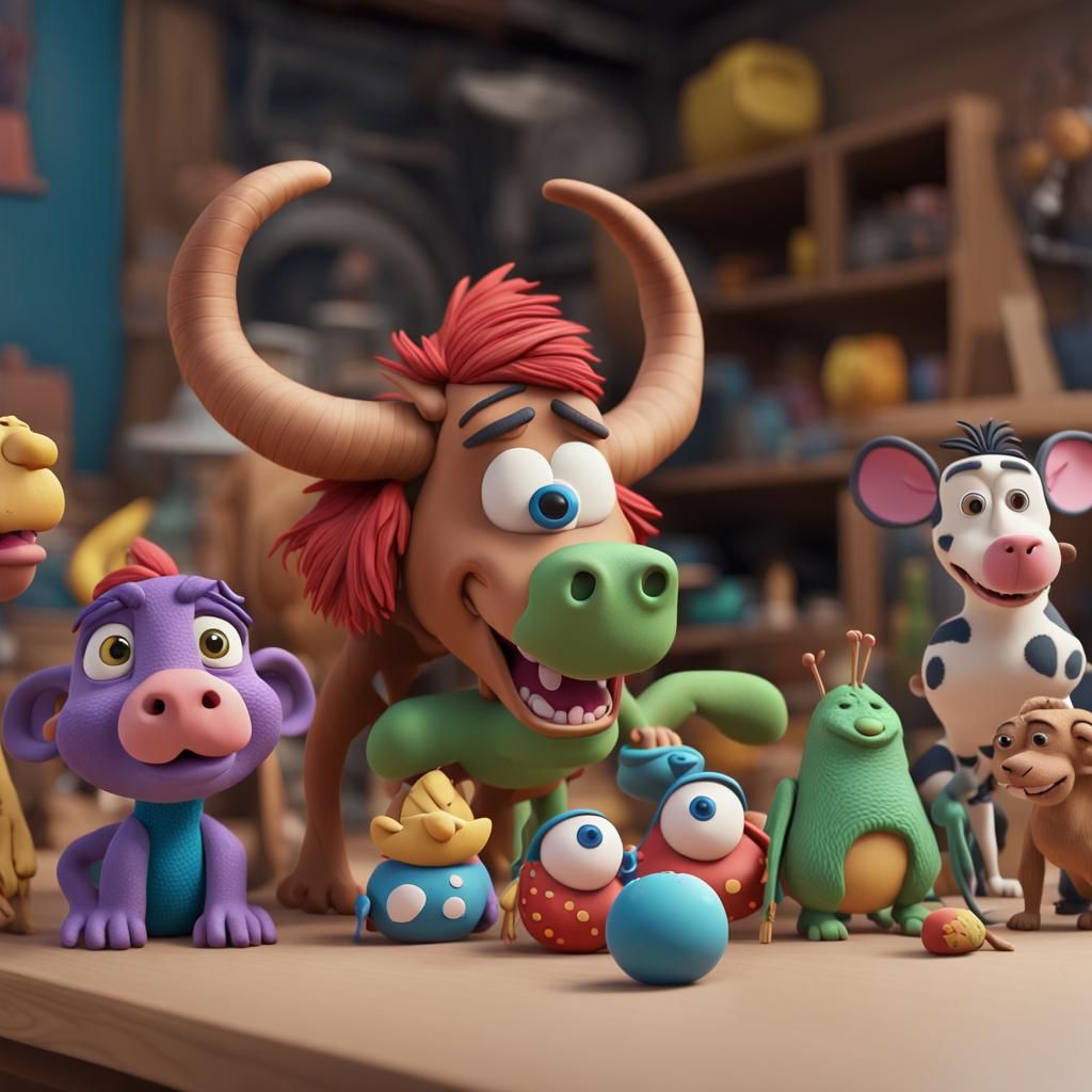 A display of lifelike claymation characters come to life in ...