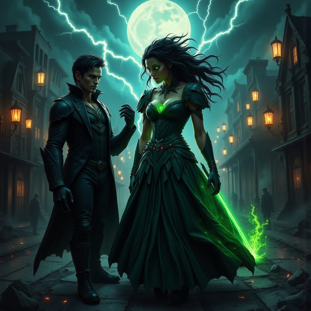 Victorian Woman Controls Minds on Moonlit Street