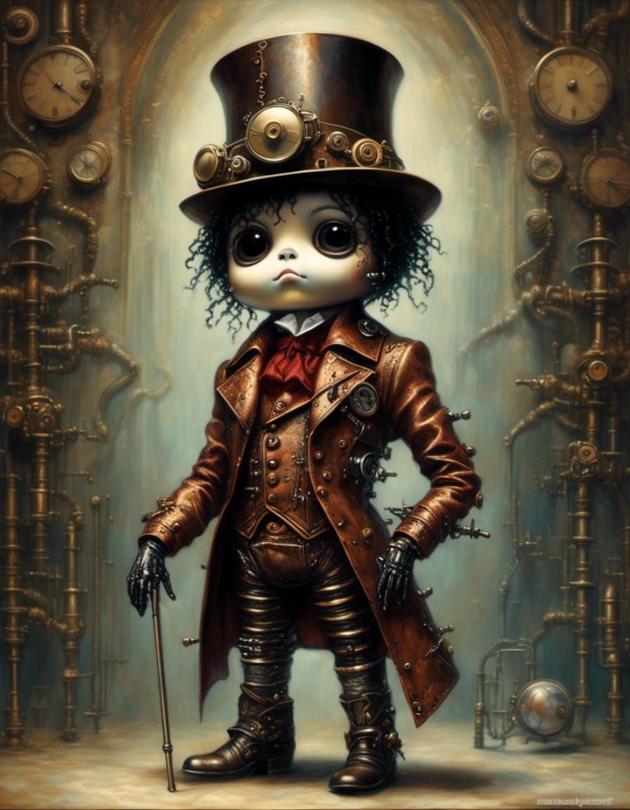 Steampunk Michael Jackson Portrait