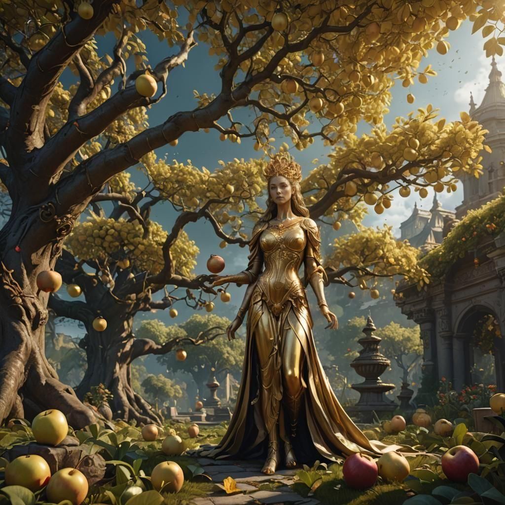 Goddess Garden with Golden Apple Tree