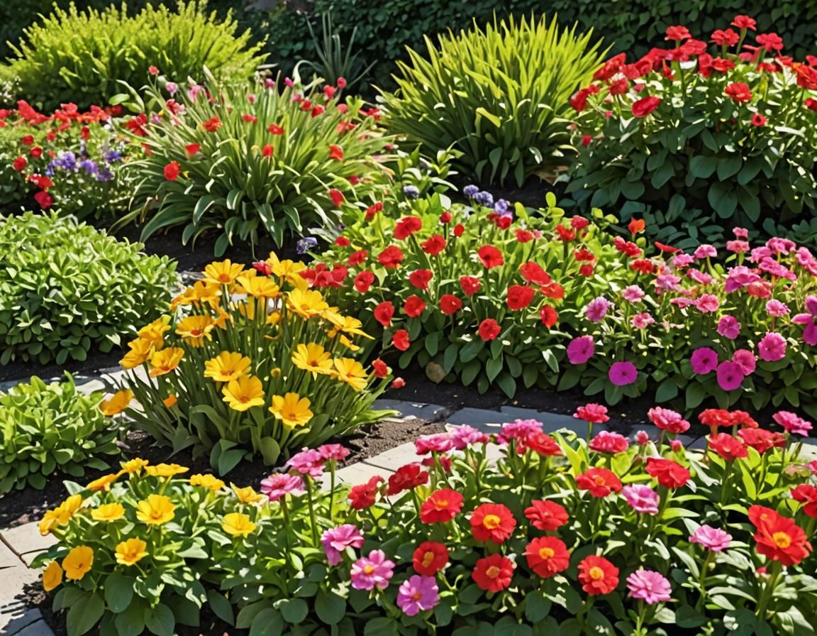 Colorful Outdoor Garden in Vivid Detail