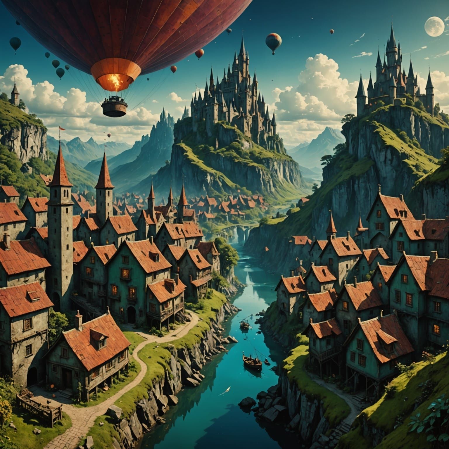 Magical Primitivism Matte Painting with Deep Color