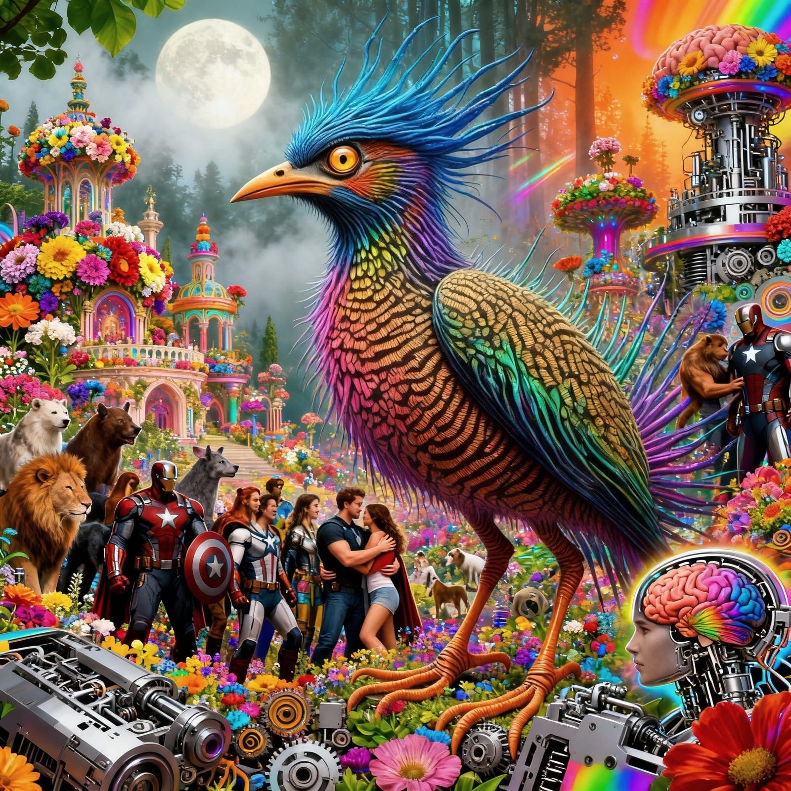 Psychedelic Rainbow Conglomeration of 1000 Elements