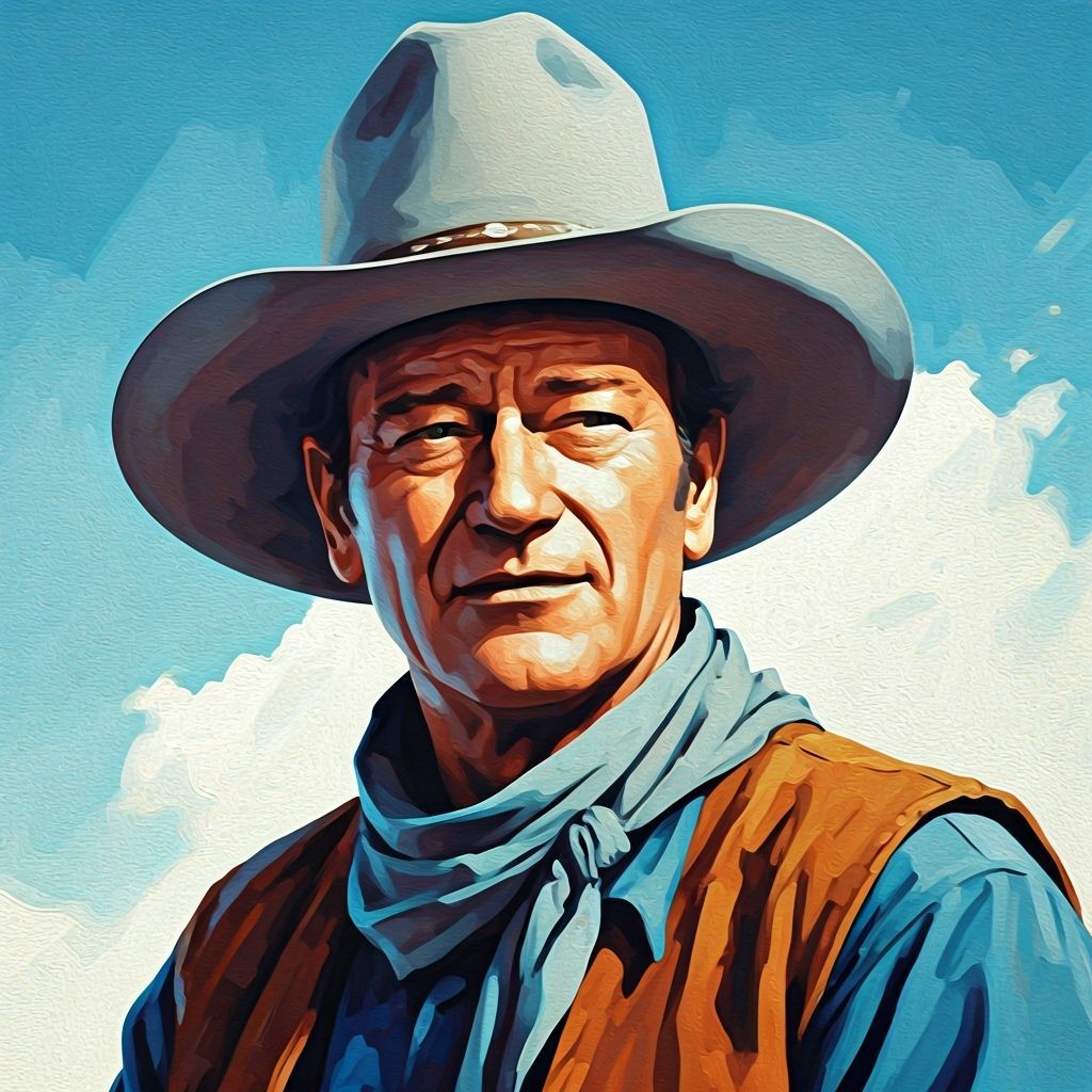 John Wayne as Impressionistic Oil Painting