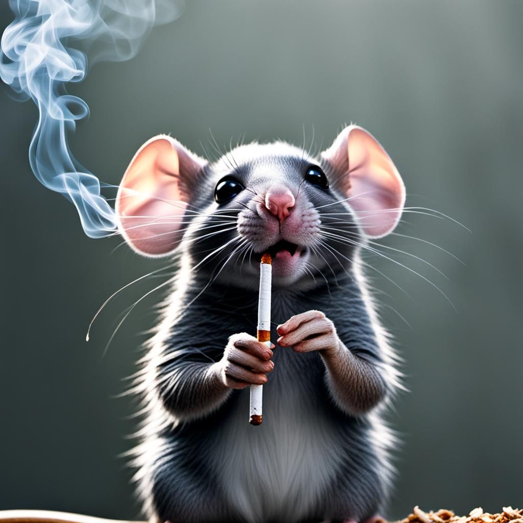 Smoking Mouse AI Image