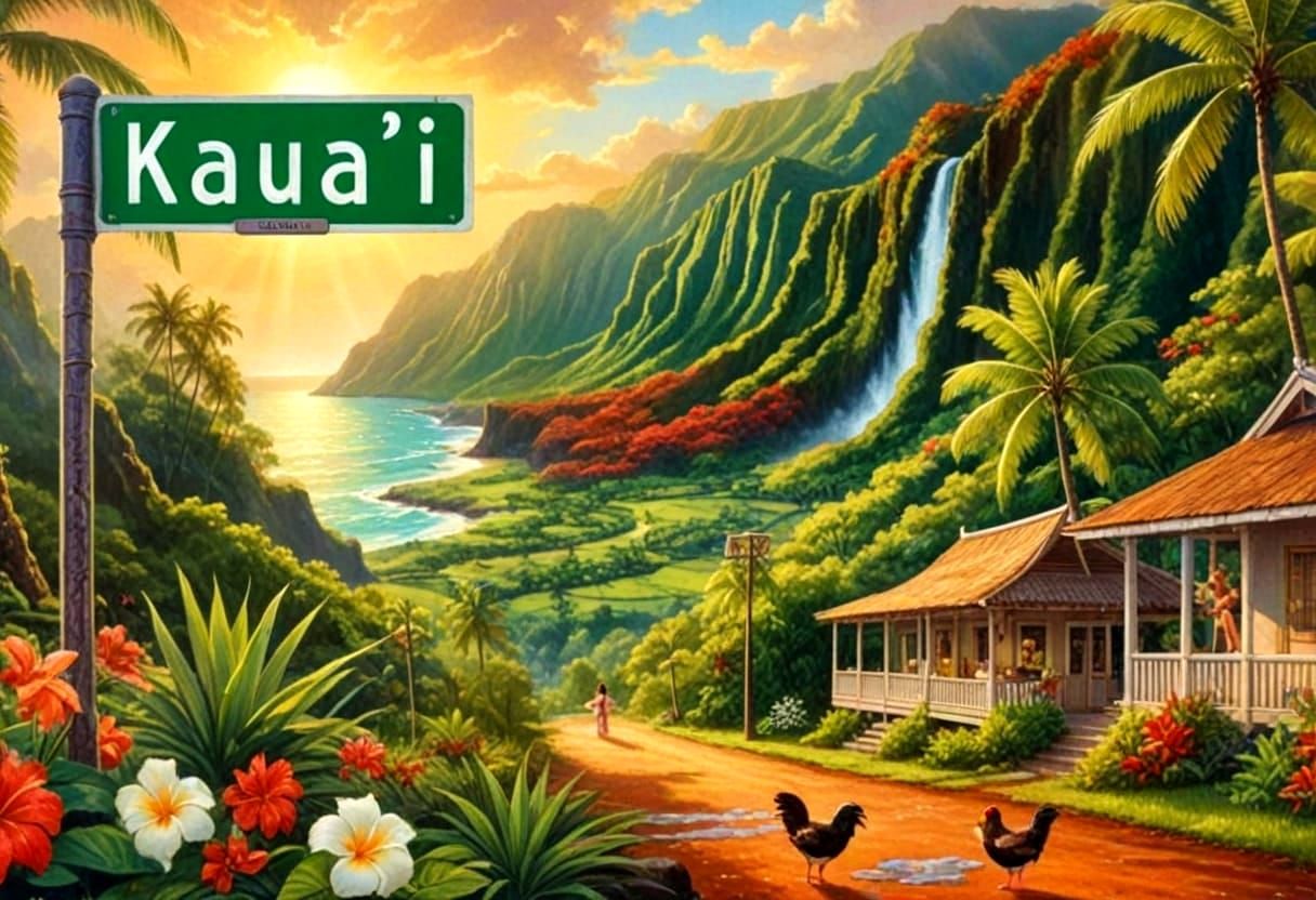 Kauai Fantasy Concept Art with Ethereal Glow