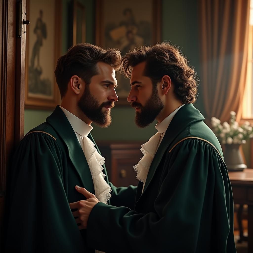 Loving Gaze in 19th Century Study, Concept Art