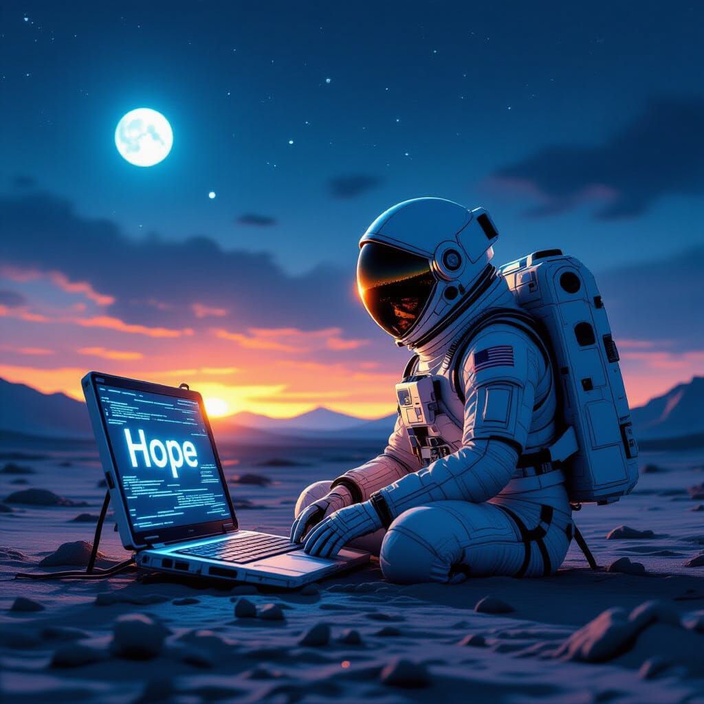 Astronaut Receives Final Message on Alien World