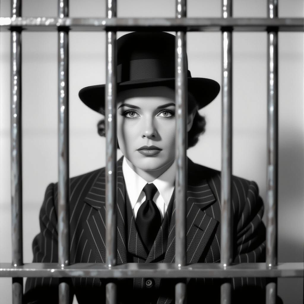 Silent Film Era Jail Scene