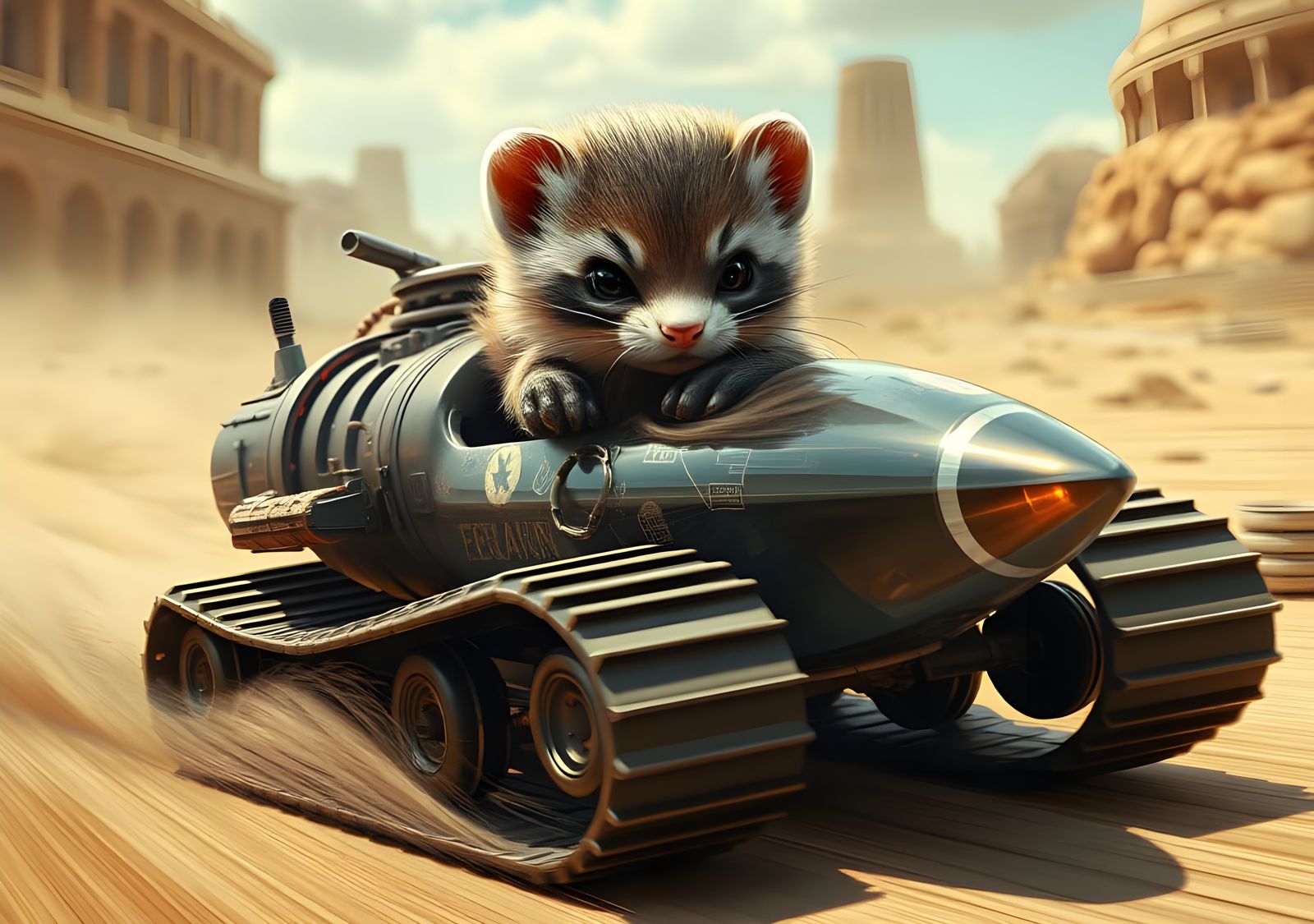 Anime Ferret Races Through Apocalyptic Wasteland