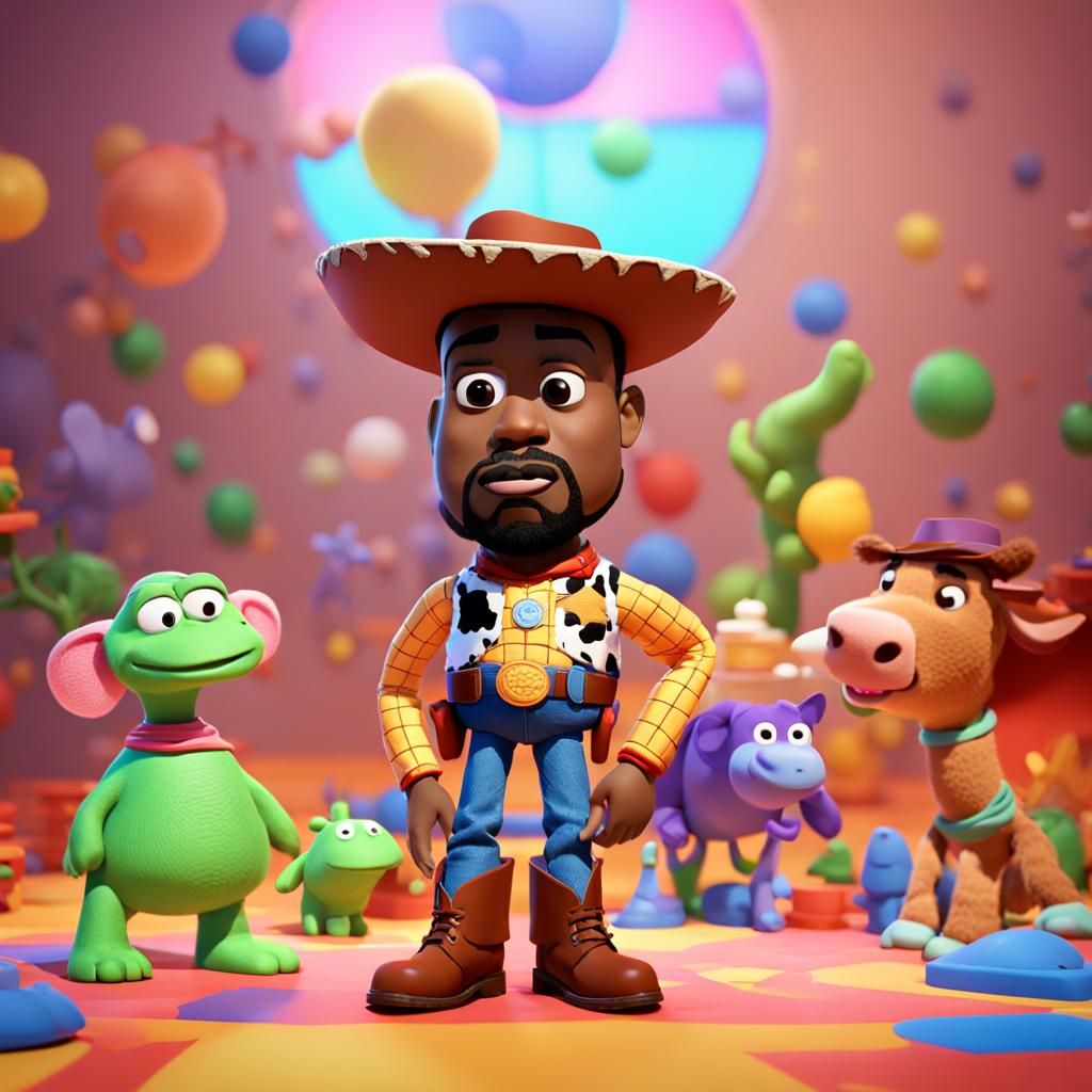 Kanye West as Claymation Toy Story Character