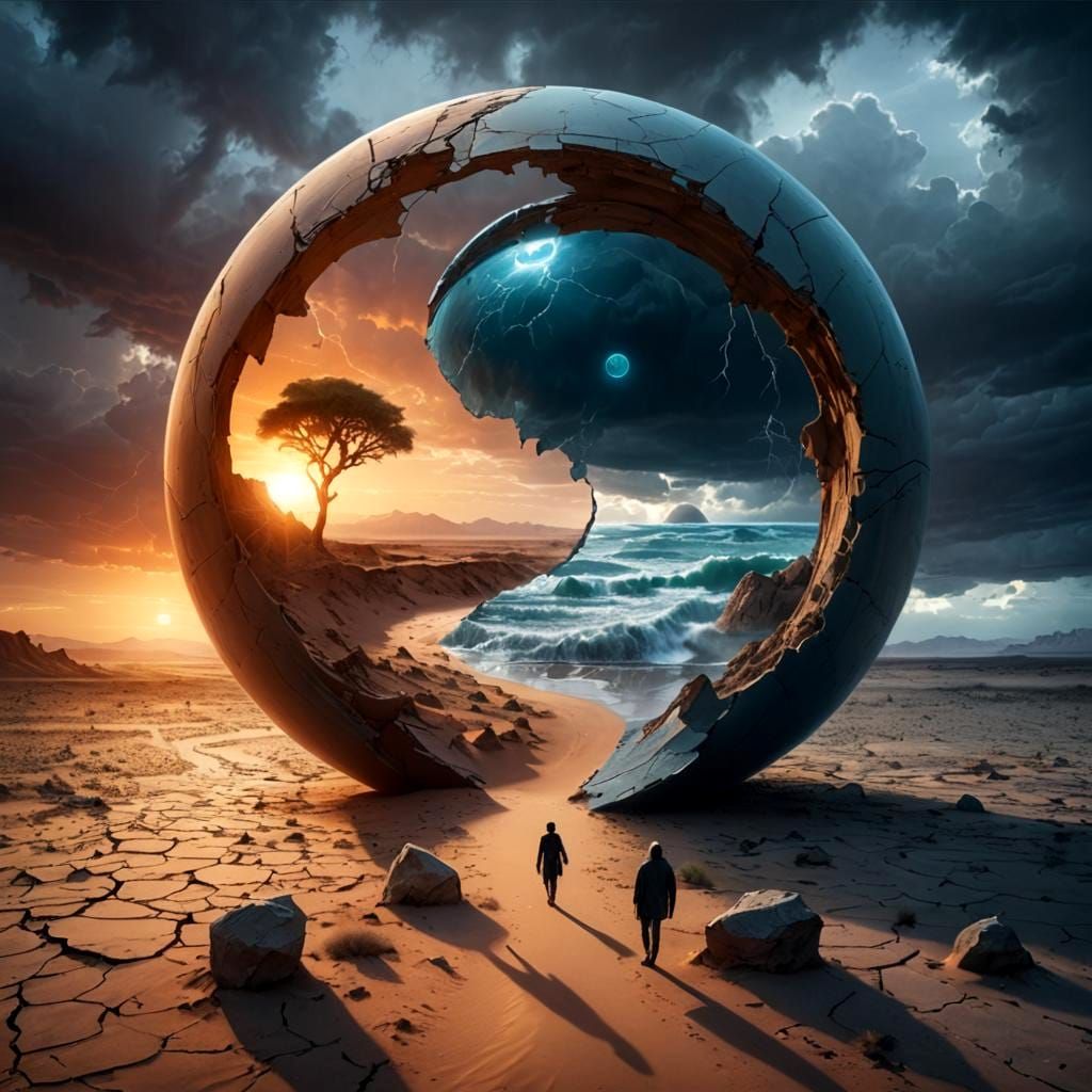 Contrasting Worlds: Desert and Storm Timegate