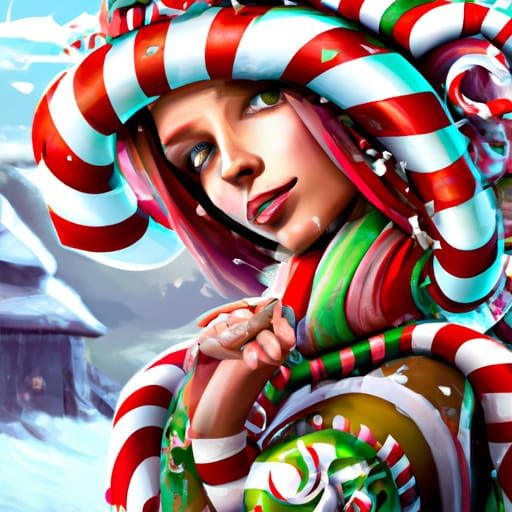 Whoville Christmas Portrait in Hyperdetailed Style