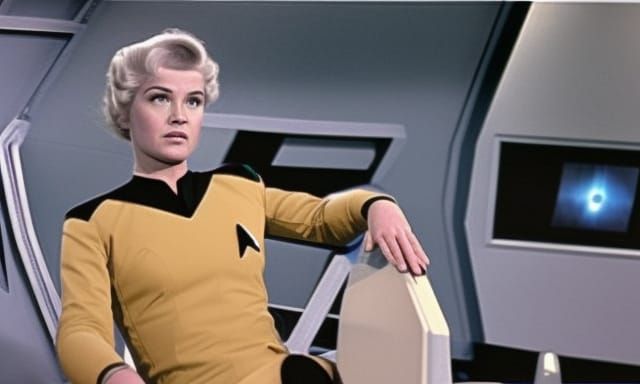 Woman in Star Trek Uniform: AI Art