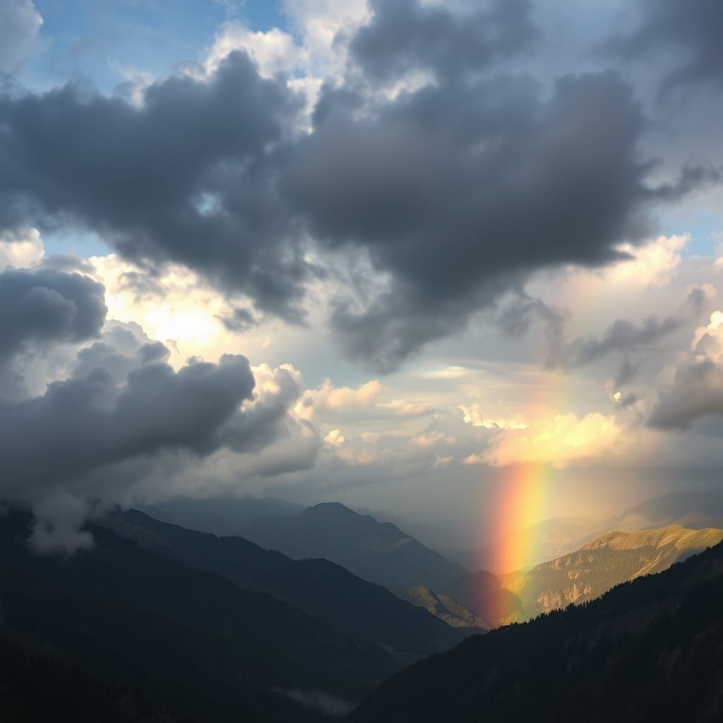 Hopeful Storm Clouds Clearing to Ethereal Skies