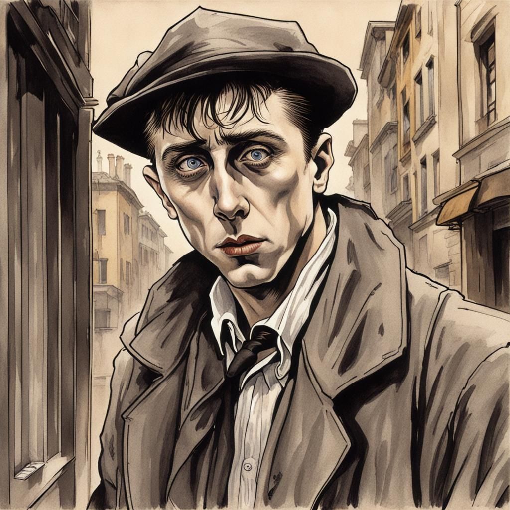 Tim Roth as 1920s Thug in Noir Art Style