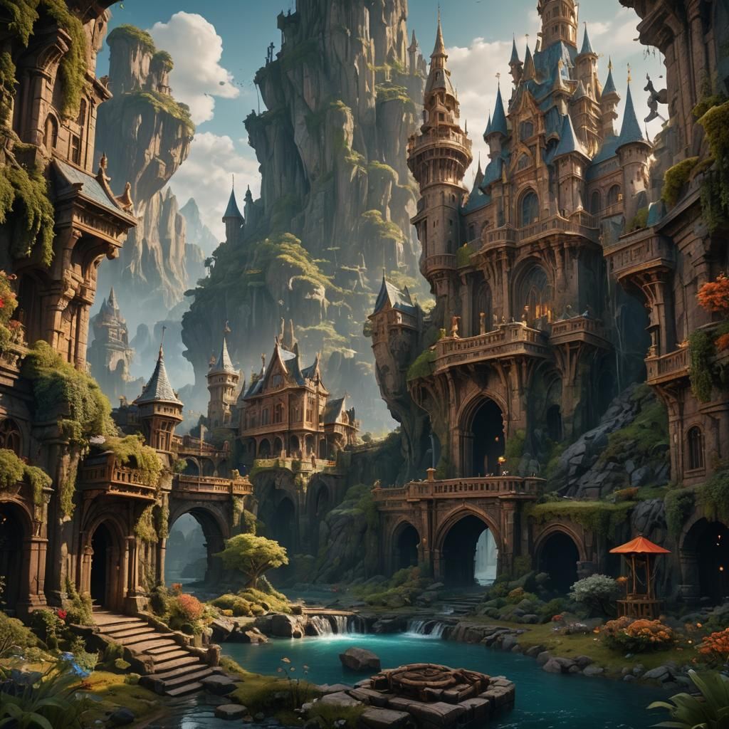 Fantastical Matte Painting with Deep Color and Detail