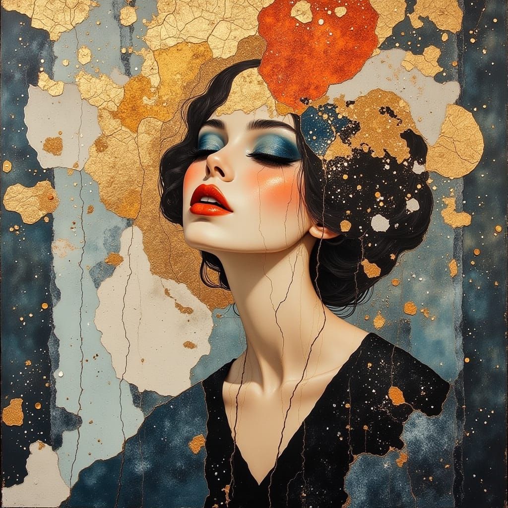 Felt Woman: Hyperreal Vogue Portrait