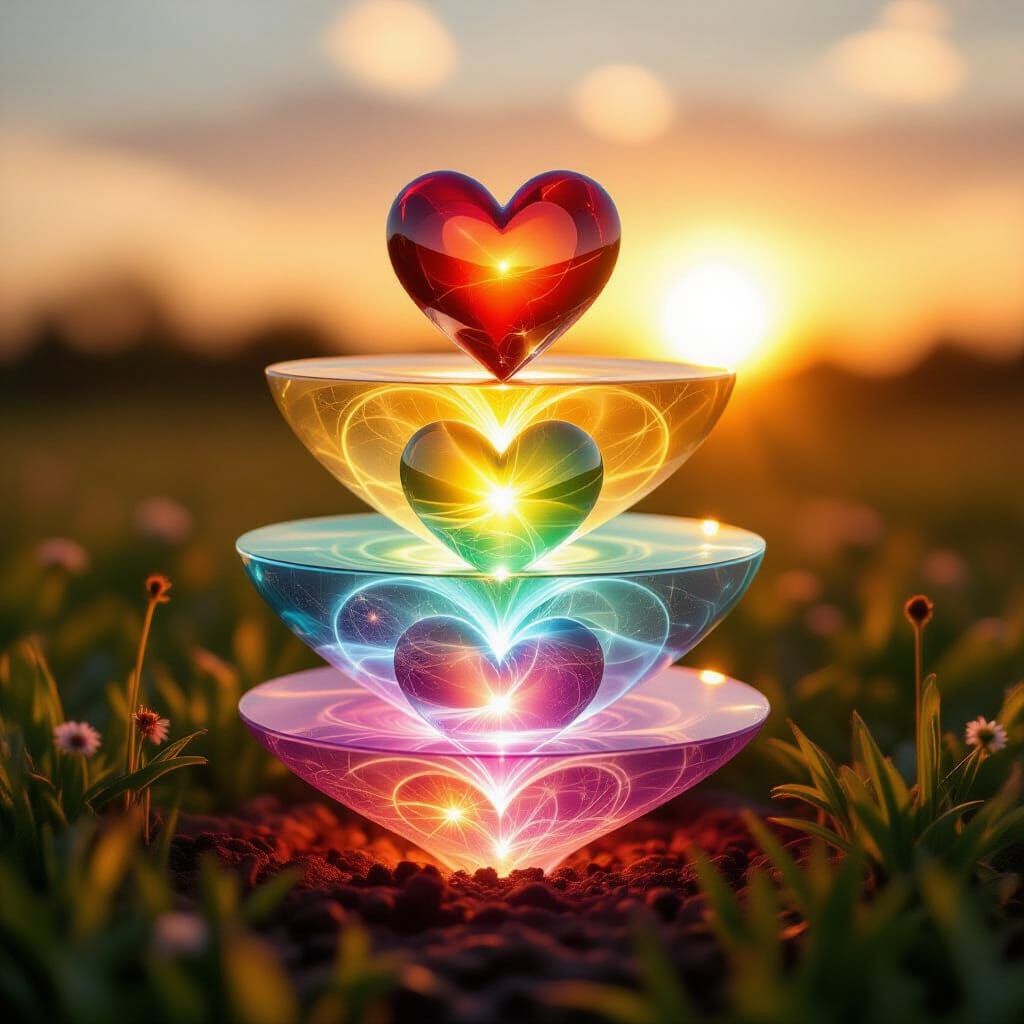 Seven Levels of Love Visualized in Radiant Light Photography