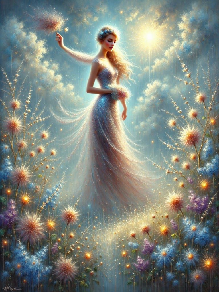 AI Generated Luminous Oil Painting