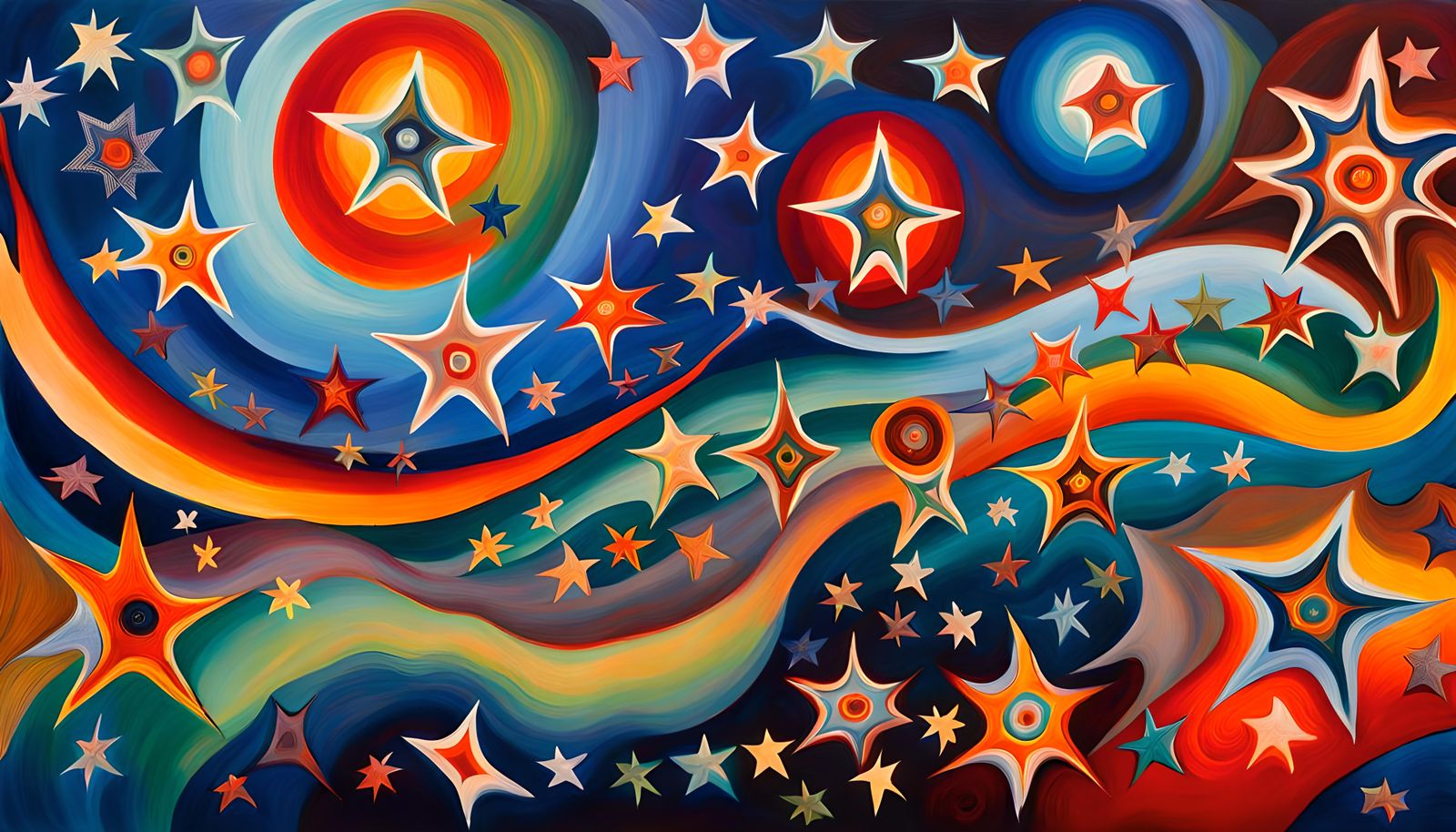 Dreamtime Painting of Star Cluster Formation