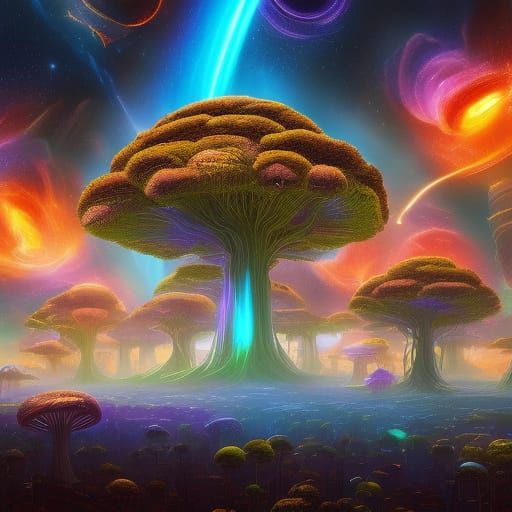 Martian Gathering: A Science Fiction Illustration