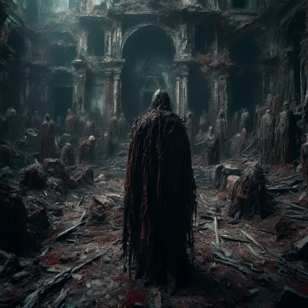 Undead Shadow Priest Casting in Digital Painting