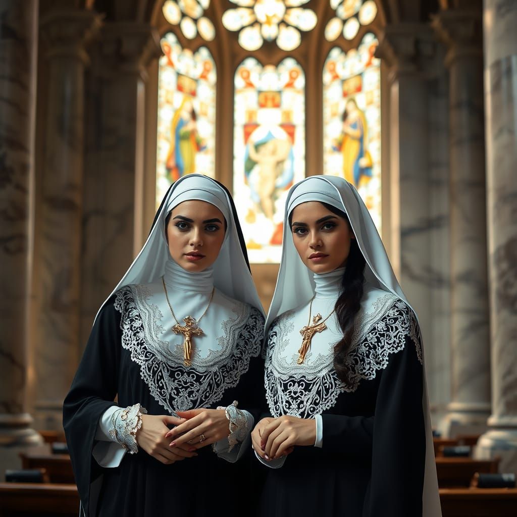 Kylie Jenner and Kendall Jenner in Nun outfit