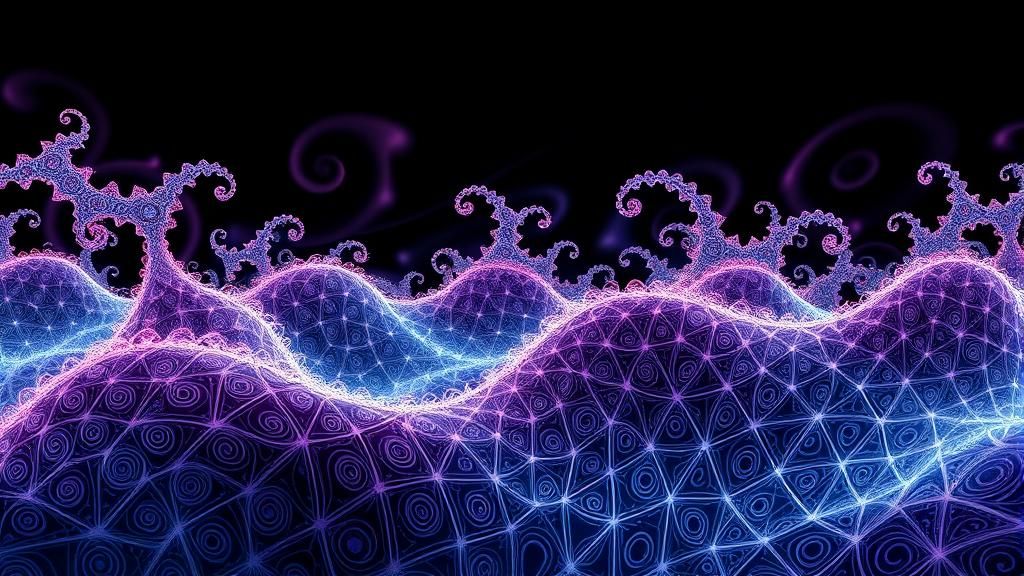 Abstract Fractal Design with Zentangle Elements