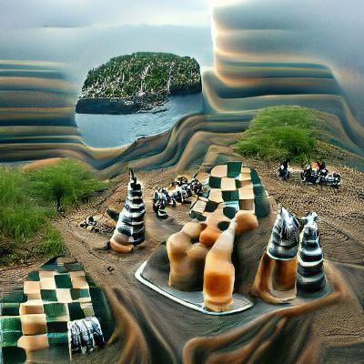Surreal Chess Landscape