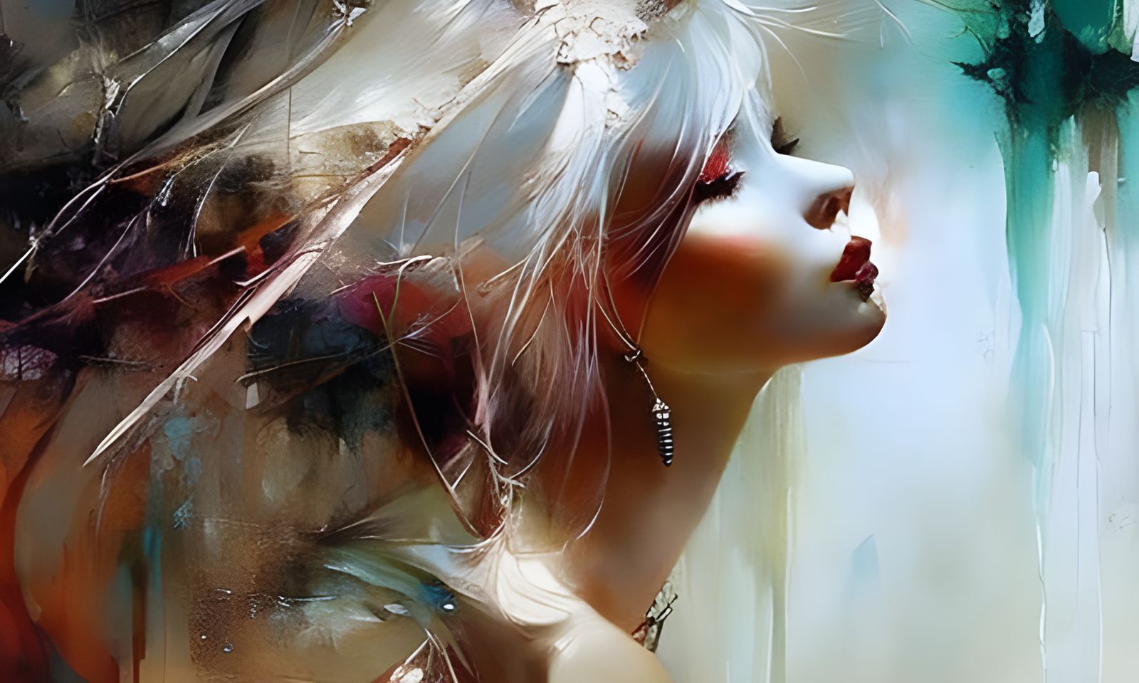 Romantic Elf Embrace: Hyperrealistic Rococo Painting