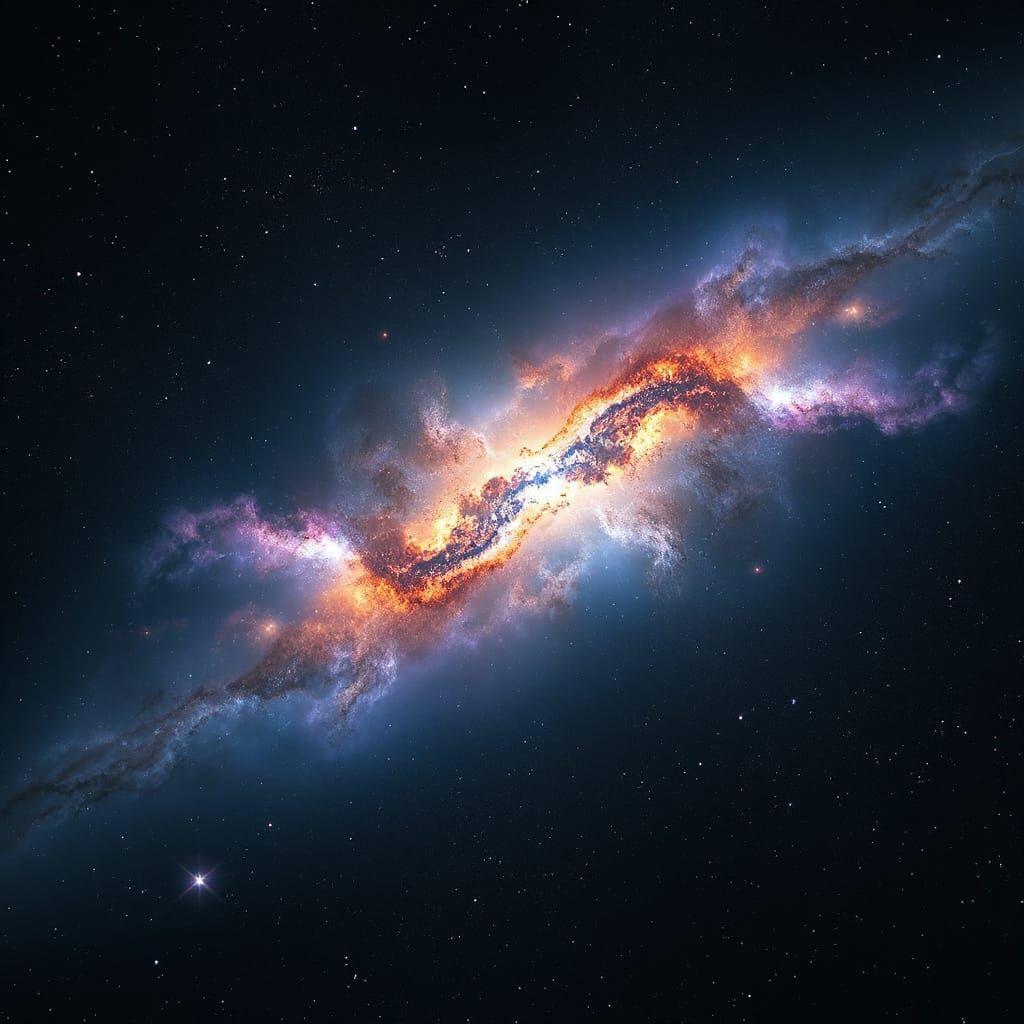 Vibrant Nebula in Outer Space: High-Resolution Photograph