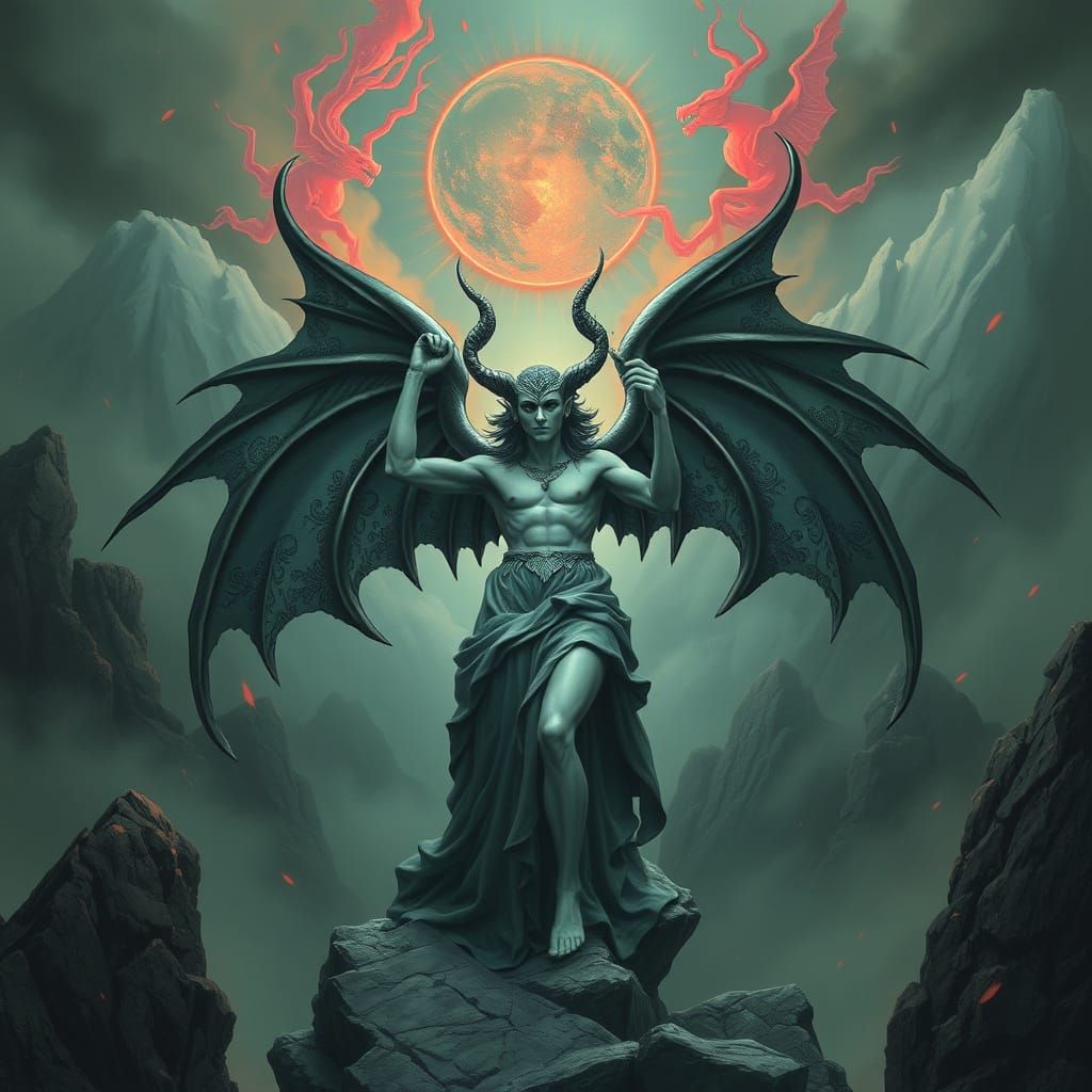 Mysterious Luciferina Image Generated by AI