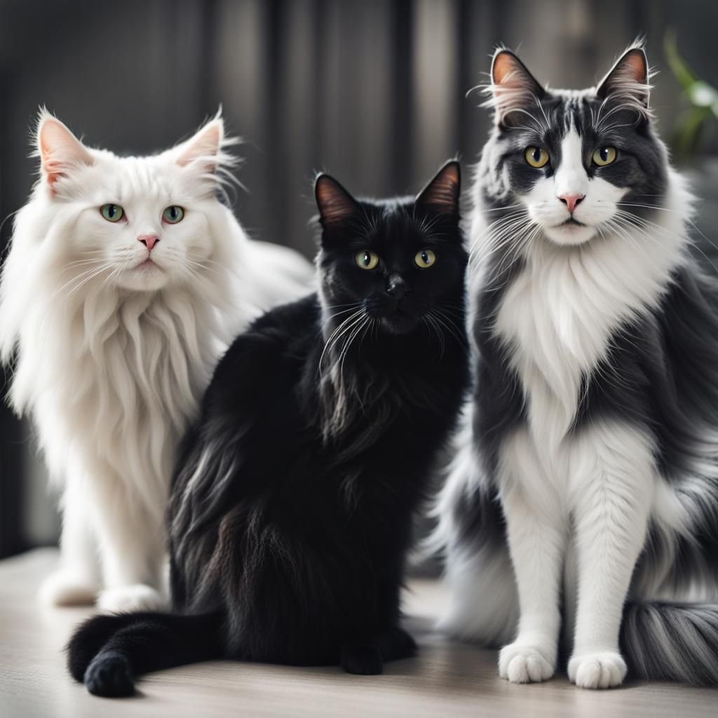 Creative Scene with Woman and Two Cats