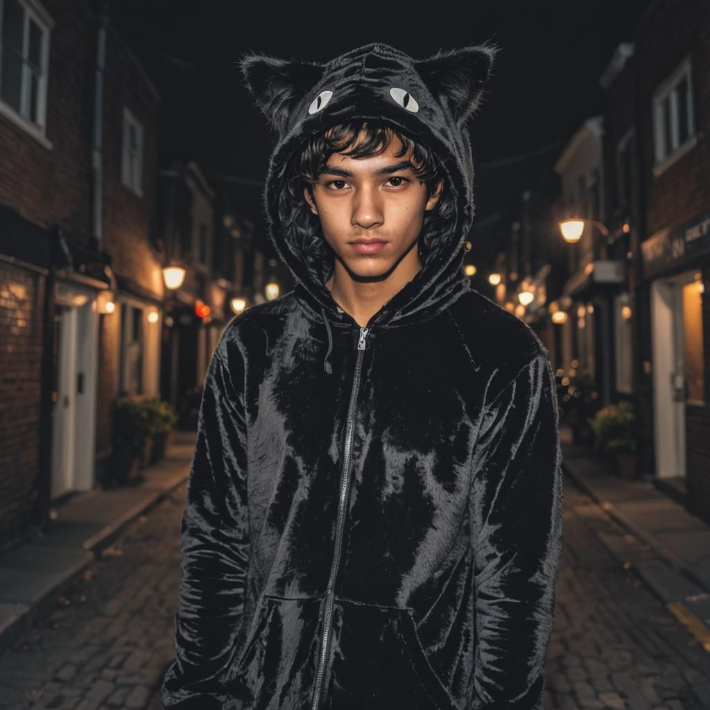 Guy in Cat Onesie 240831K