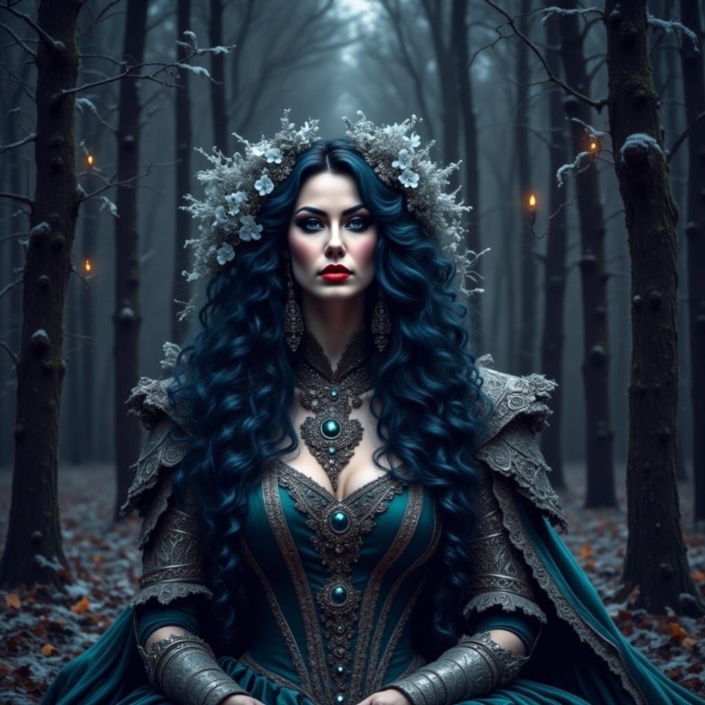 Gothic Beauty Portrait in Dark Romantic Style