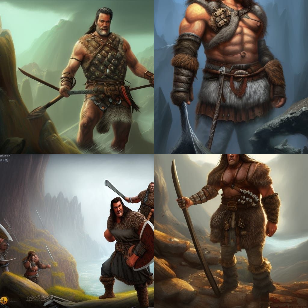 Bruce Campbell as Viking Barbarian in Renaissance Comic