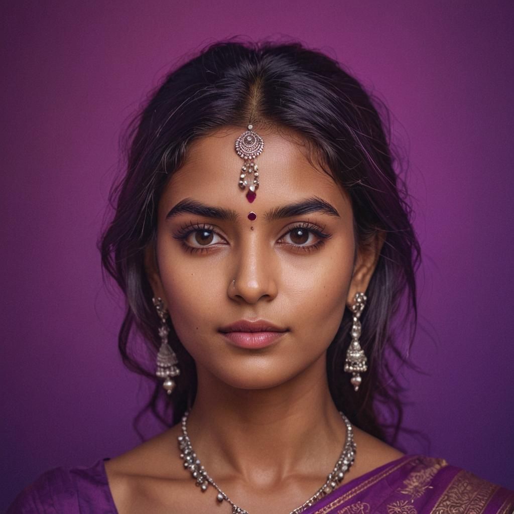 Beautiful Indian Woman Portrait in High Definition