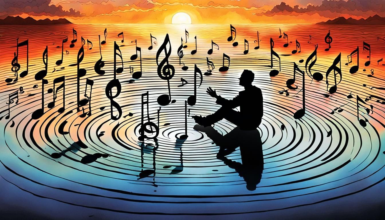 Surreal Musical Transformation Drawing with Choir and Sunset