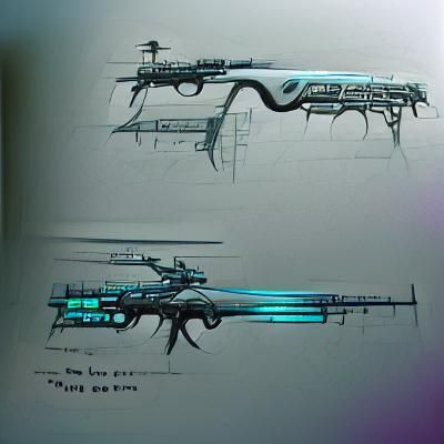 Cyberpunk Sniper Rifle Concept Art