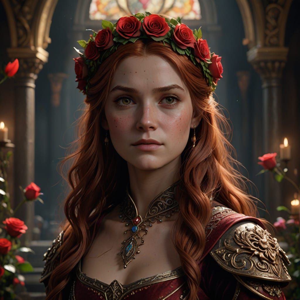 Ginny Weasley in Regal Valentine's Day Attire