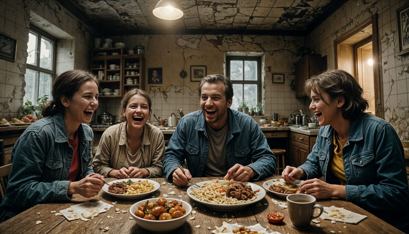 Family Feast in Besieged Sarajevo Apartment
